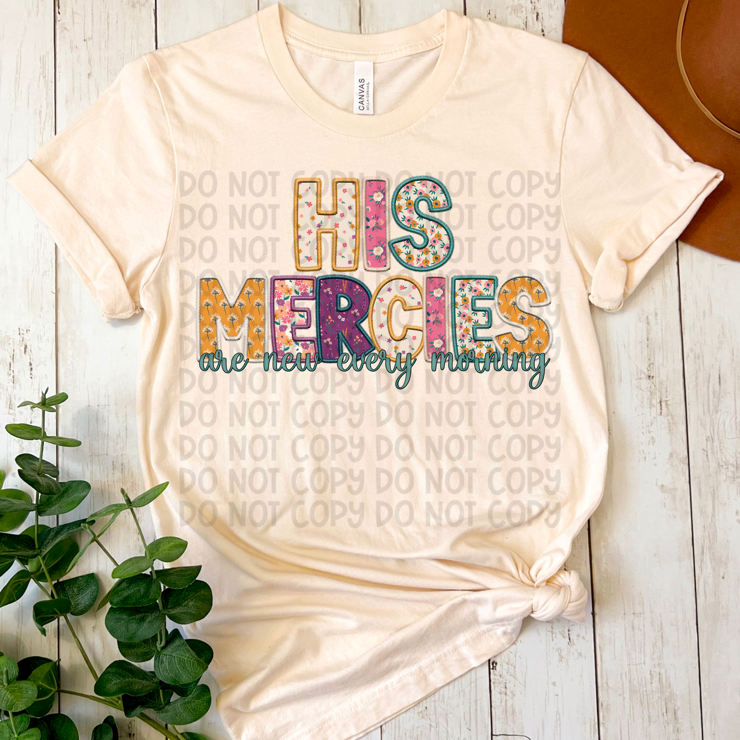 His mercies (Faux Embroidery)