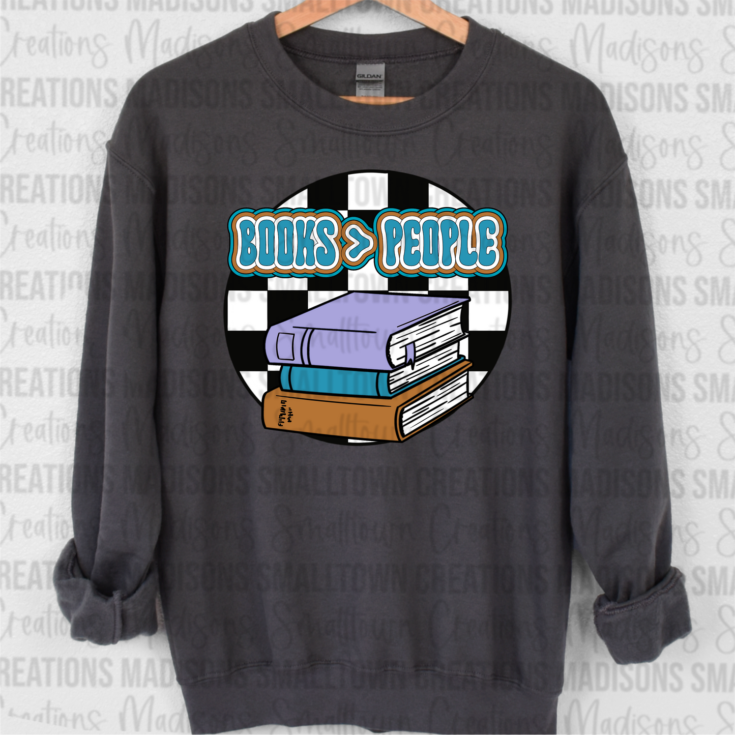 Books > People Crewneck Checkered