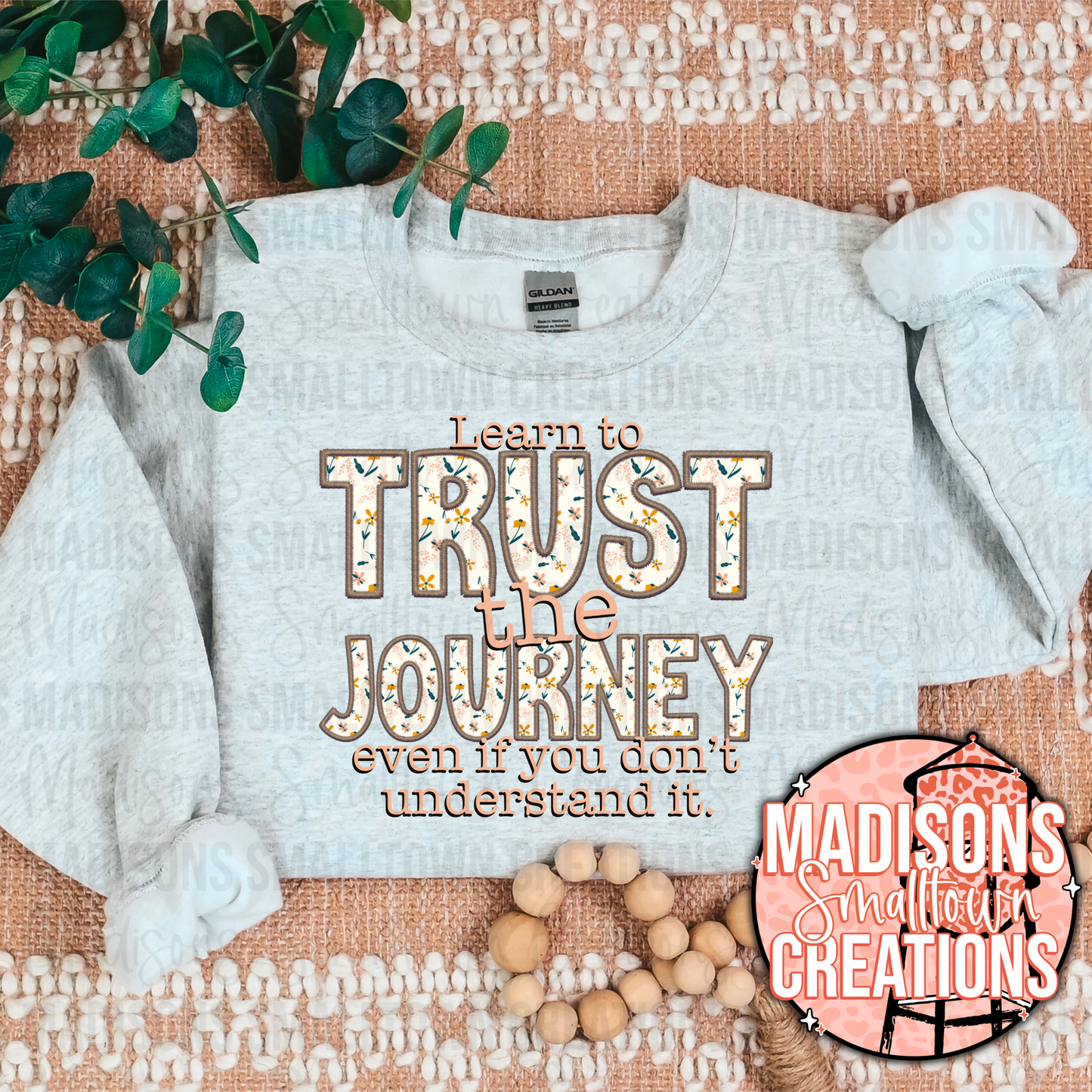 Learn to trust the journey (Faux Embroidery)